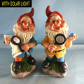 Polyresin Dwarf with Solar Light Decoration for Garden 25CMH